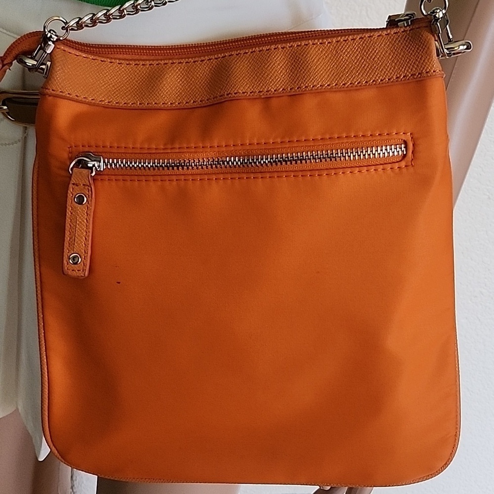 Sondra ROBERTS SR2 Nylon & FAUX Leather Silver Lock CROSSBODY EUC - Picture 10 of 14